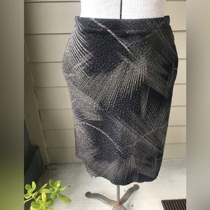 Handmade Black and gold knee length skirt